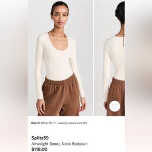 Splits59 Airweight Scoop Neck Longsleeve Bodysuit